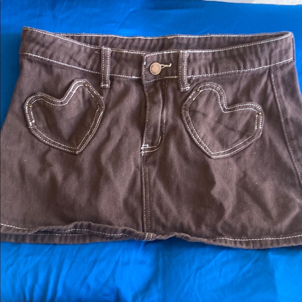 SHEIN Brown Mini Skirt for Casual Nights